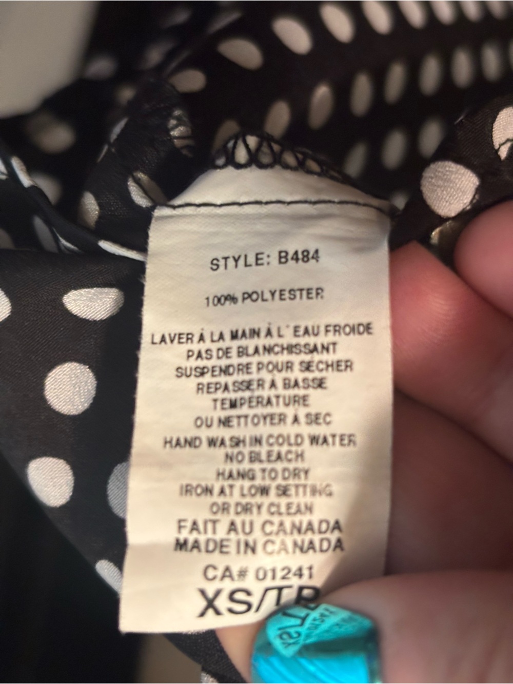 ICONE by Simons Black & White Polka Dot Sleeveless Top - Picture 6 of 6